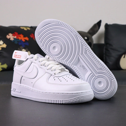 Air Force 1 07 Triple White - Heel View