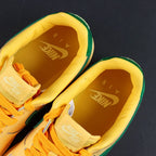 Air Force 1 Low Patent Leather Topaz Gold - Pair Side View Dark Background