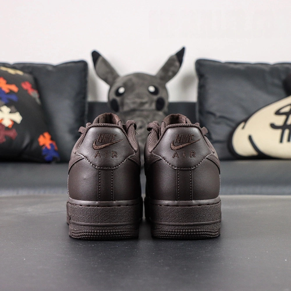 Air Force 1 Low Velvet Brown - side profile lifestyle