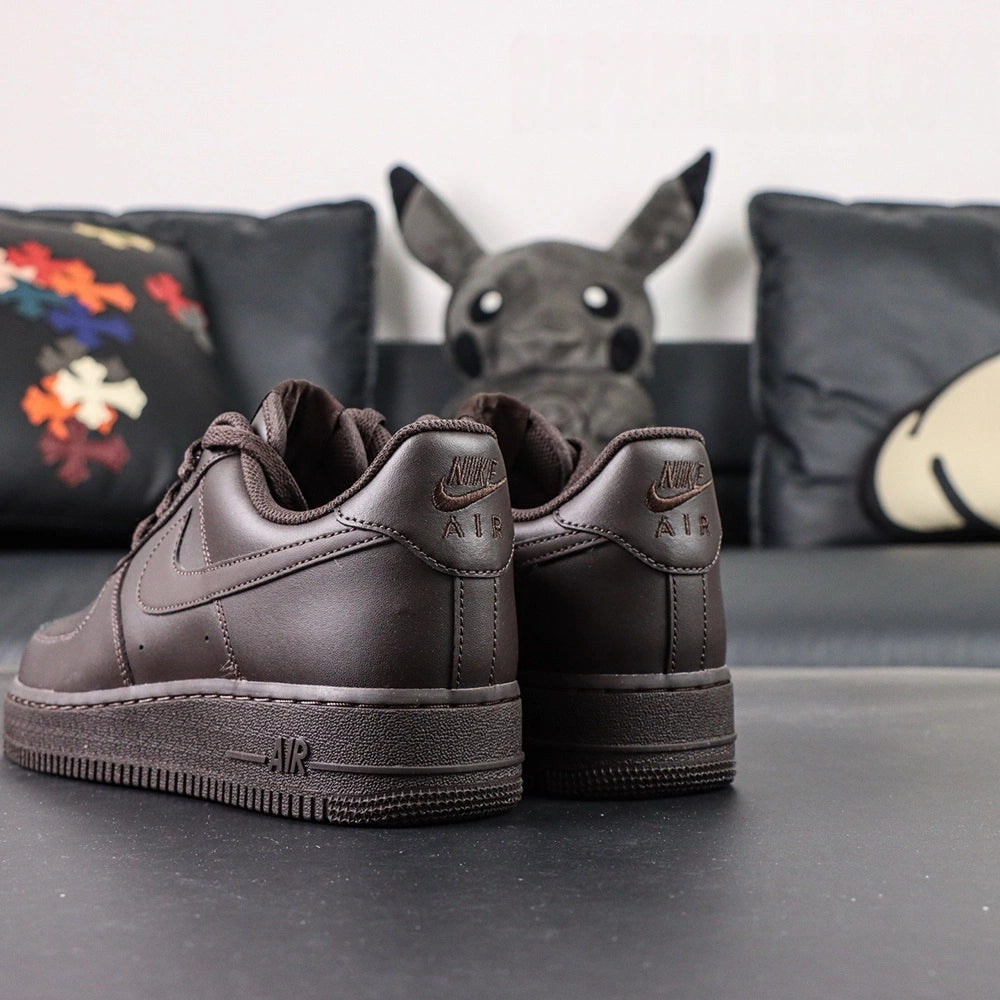 Air Force 1 Low Velvet Brown - rear pair lifestyle