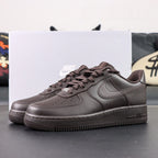 Air Force 1 Low Velvet Brown - overhead angle