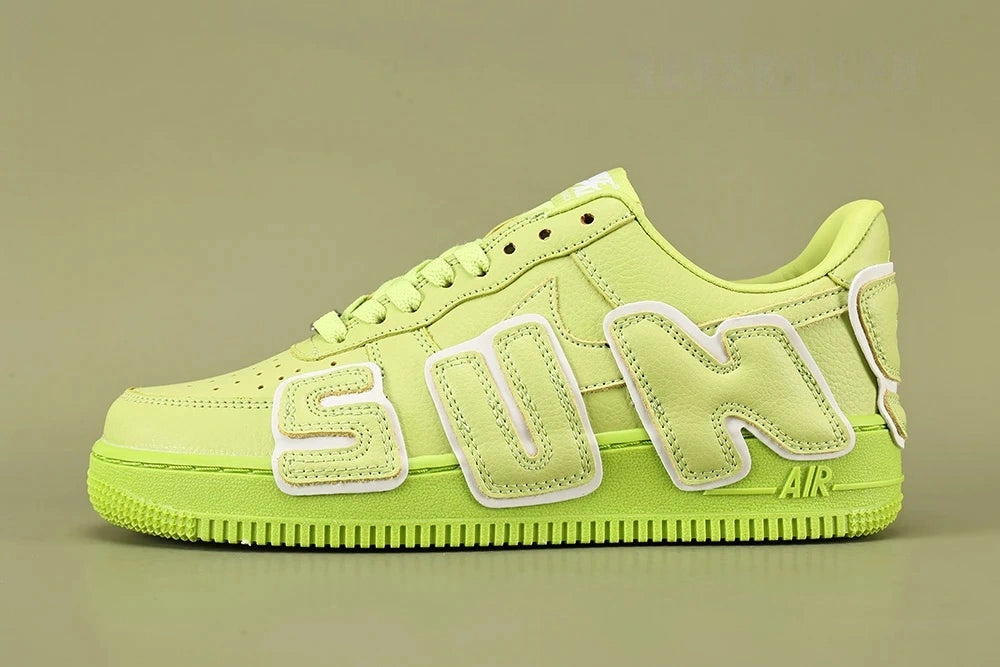 Air Force 1 Low x CPFM Fluorescent Green - toe box detail