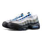 Air Max 95 OG Blue Spark 2025 - Pair Top View on Dark Background