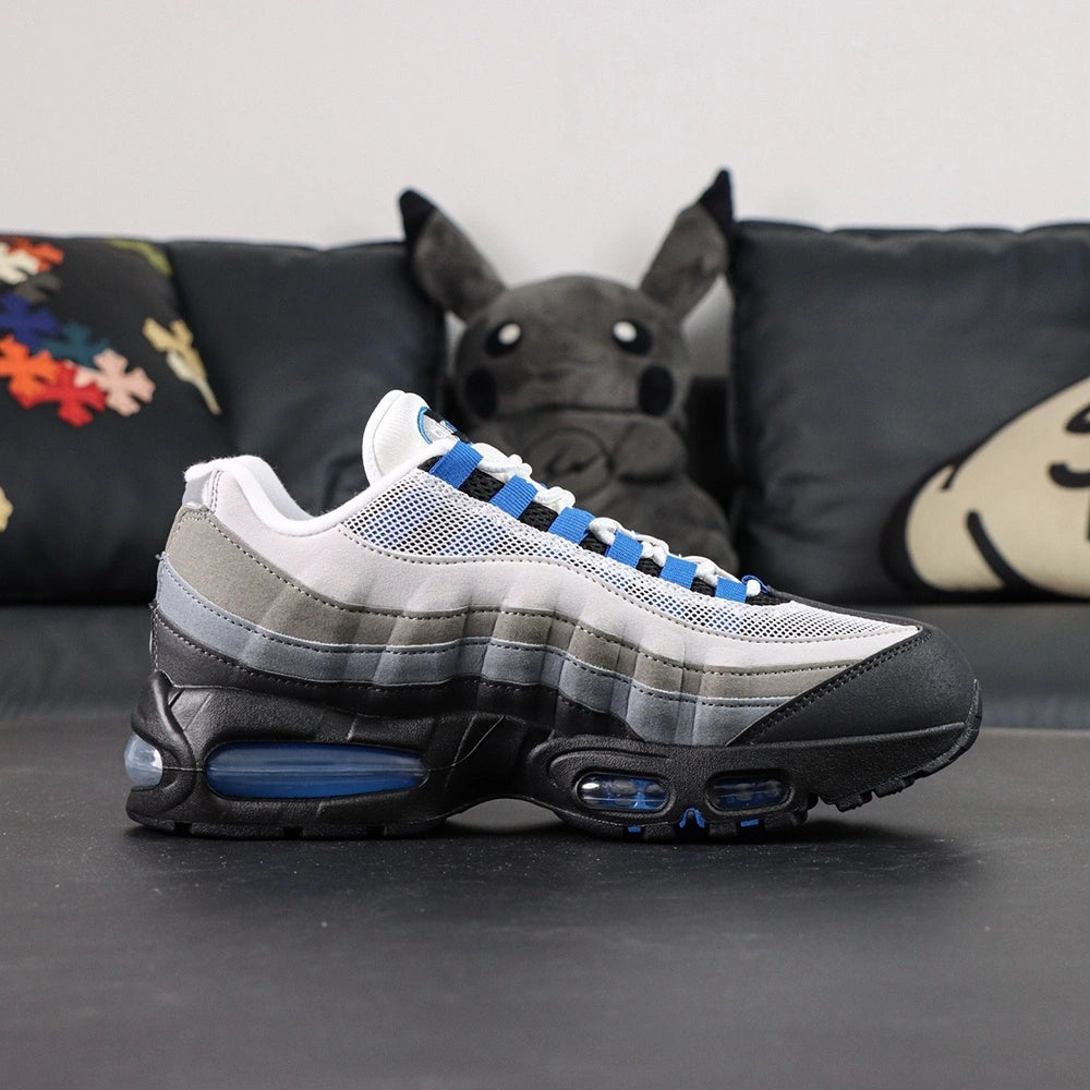Air Max 95 OG Blue Spark 2025 - Side View with Nike Box