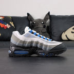 Air Max 95 OG Blue Spark 2025 - Side View with Nike Box