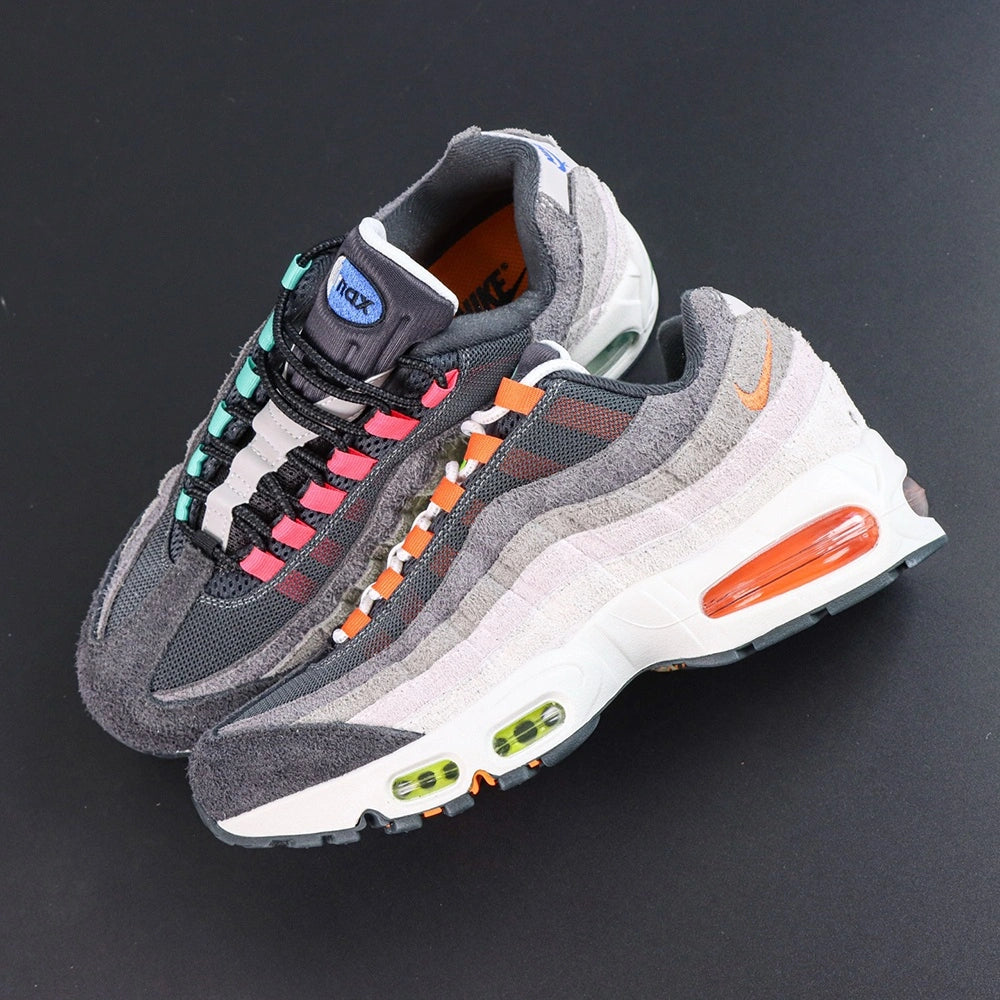 Air Max 95 OG Greedy What The 2026 - Pair Heel View on Sofa