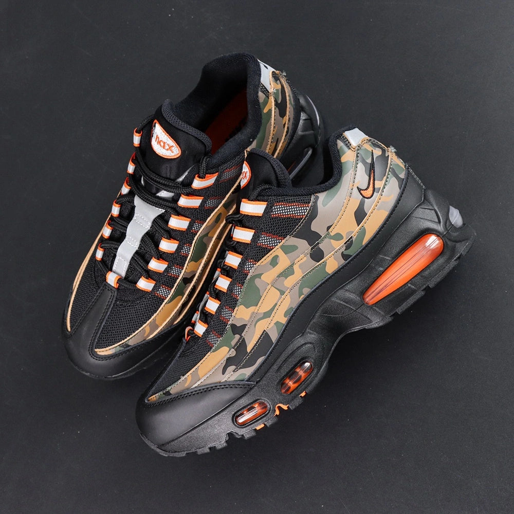 Air Max 95 OG Orange Camo 2025 - Tongue and Air Max Badge Top Down Detail