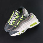 Air Max 95 OG Reverse Neon 2025 - Lateral Side View on Sofa with Pikachu