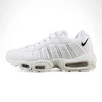 Air Max 95 Triple White Men's - Tongue and Air Max Badge Close Up
