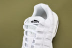Air Max 95 Triple White Men's - Outsole View with Nike Air Soundwave Graphic