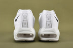 Air Max 95 Triple White Men's - Medial Side View on Olive Background