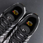 Air Max Plus Black Metallic Silver - Pair with Outsole Displayed and Pikachu