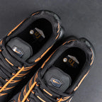 Air Max Plus Dark Obsidian Monarch 2024 - Heel Pair Rear View with Silver Tn Air Badge and Pikachu