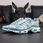 Air Max Plus Palm Pack Waterway 2023 - Heel Pair Rear View with Yellow Tn Air Badge and Pikachu
