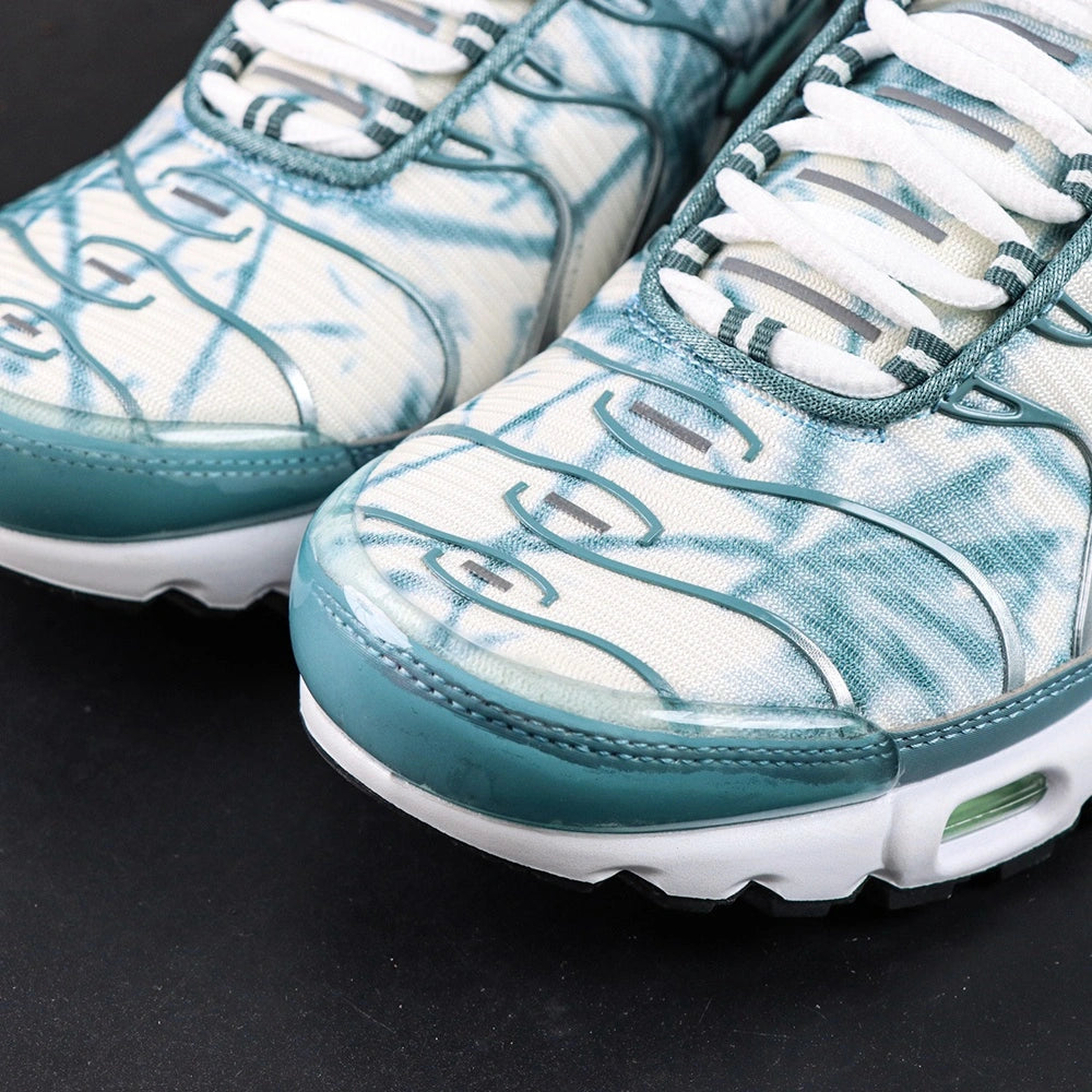Air Max Plus Palm Pack Waterway 2023 - Pair with Outsole Displayed Showing Black Rubber Tread and Pikachu