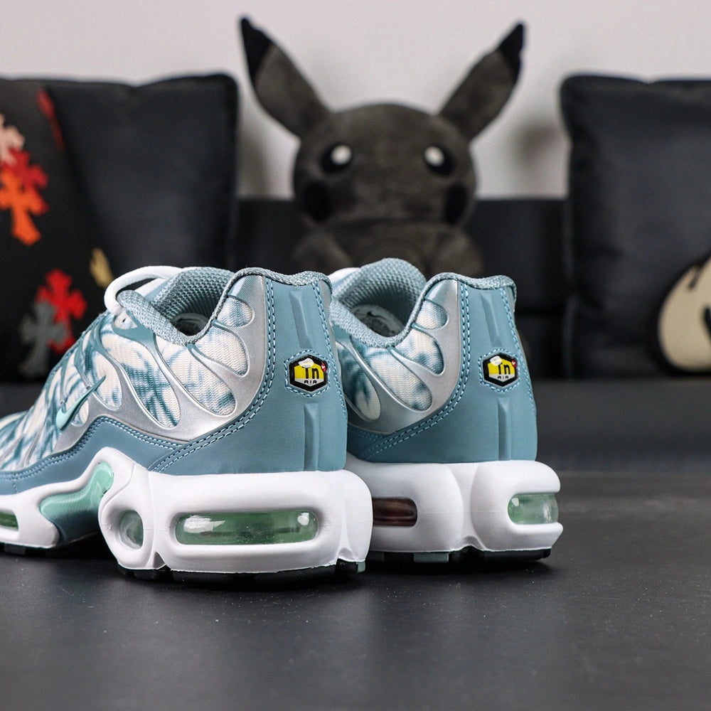 Air Max Plus Palm Pack Waterway 2023 - Lateral Side View with Pikachu on Sofa