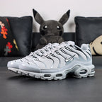 Air Max Plus TN Wolf Grey 2018 - Tongue and Insole Top Down Detail Showing Silver Air Badge and Nike Air Insole Graphic