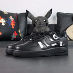 BLACK Comme des Garcons x Air Force 1 Low Retro Black - medial side detail