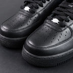 BLACK Comme des Garcons x Air Force 1 Low Retro Black - toe box perforations
