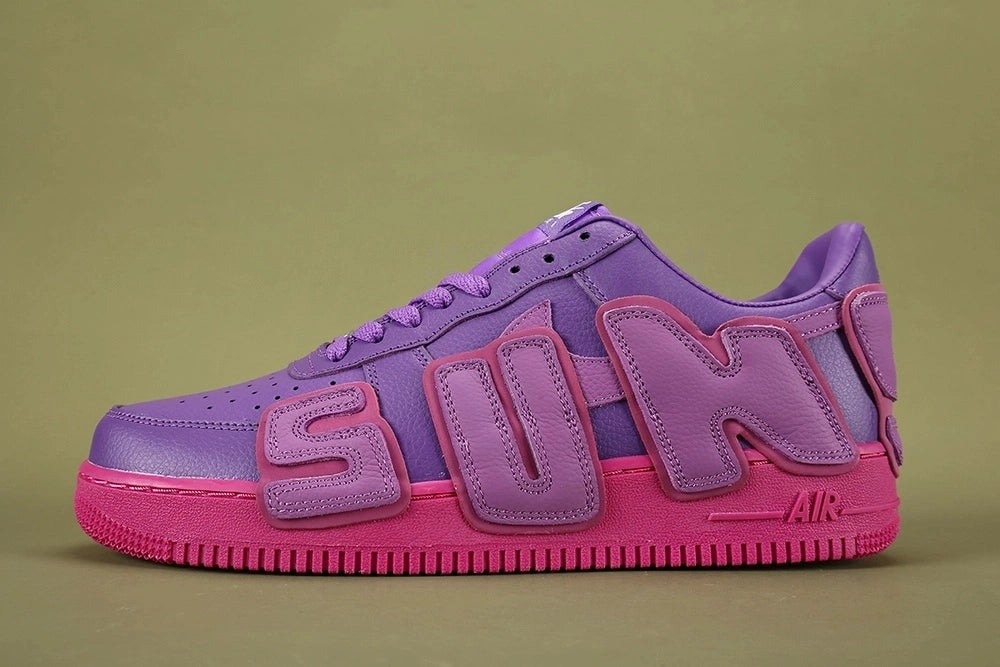 Nike x CPFM Air Force 1 Low Premium Fuchsia Dream - toe box perforations detail