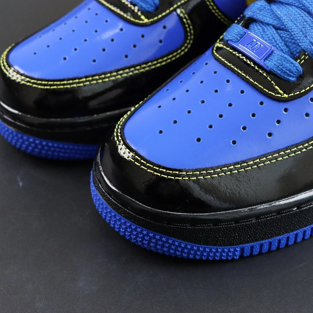 Central Cee x Air Force 1 Low Black Optic Yellow - side profile lifestyle
