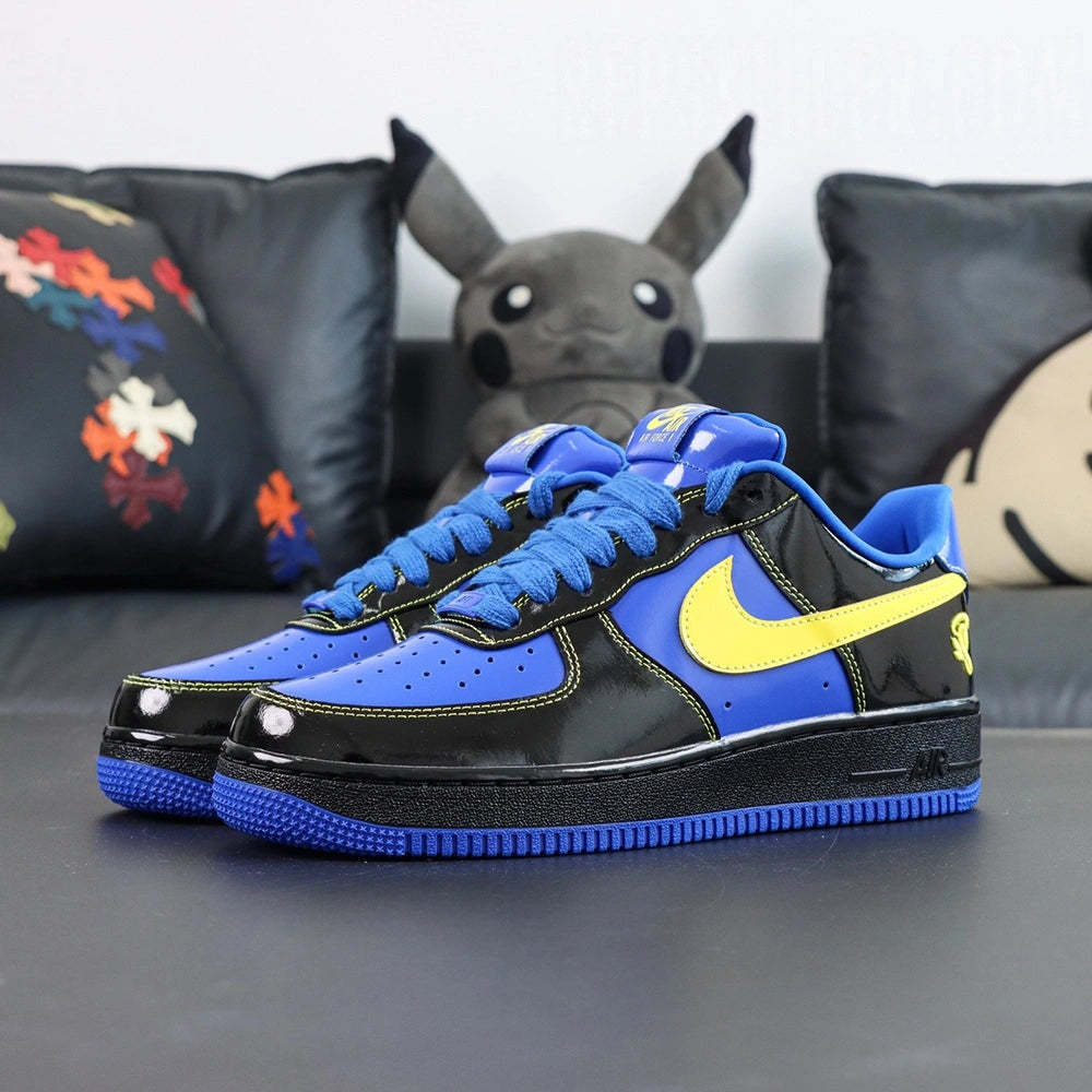 Central Cee x Air Force 1 Low Black Optic Yellow - medial side profile