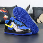 Central Cee x Air Force 1 Low Black Optic Yellow - heel pair close up