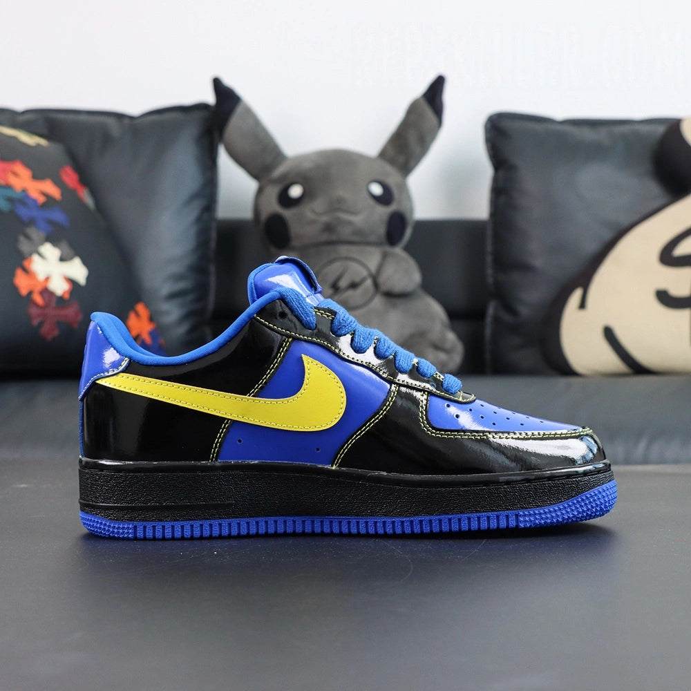Central Cee x Air Force 1 Low Black Optic Yellow - toe box front view