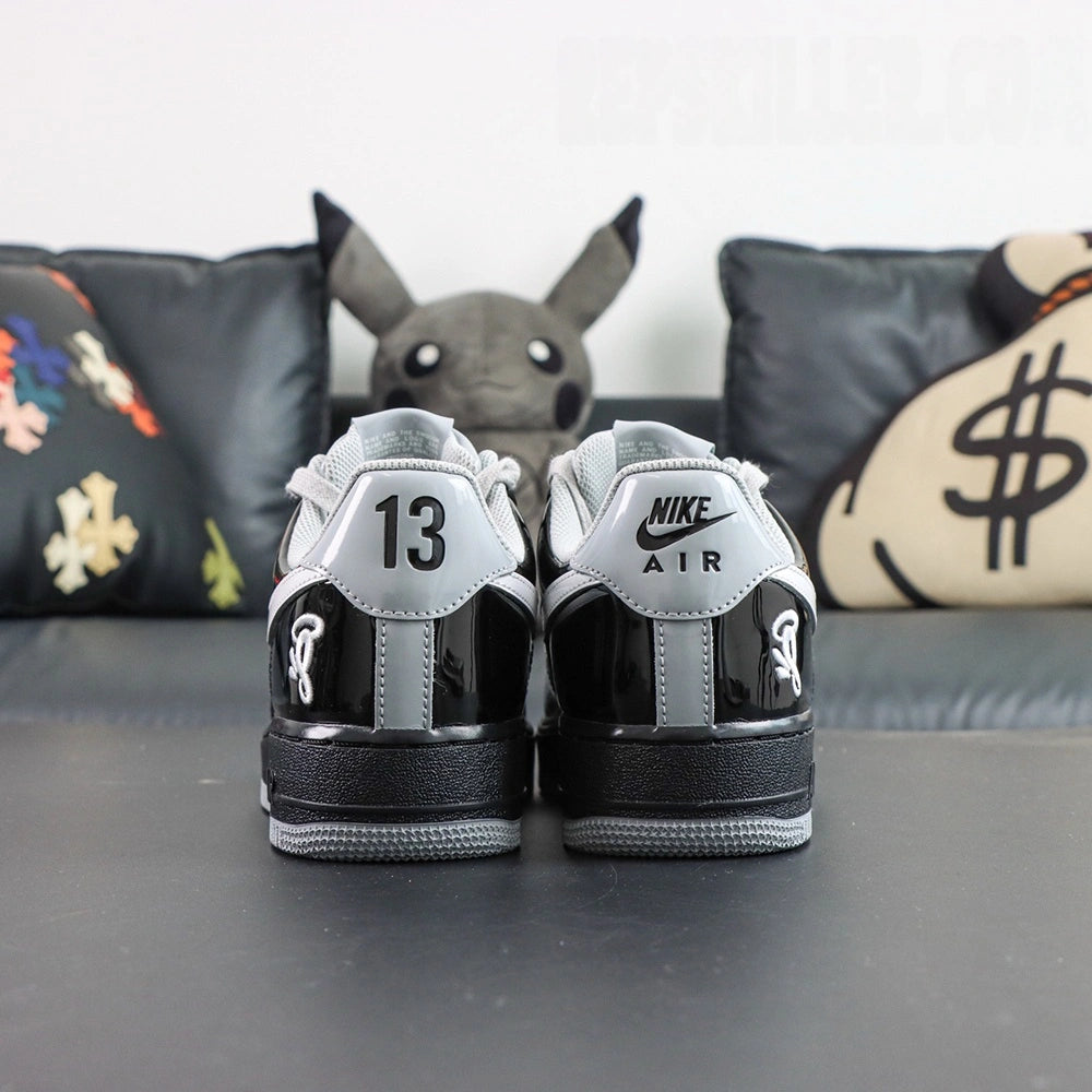 Central Cee x Air Force 1 Low Black White Smoke Grey 2026 - side profile with Nike box