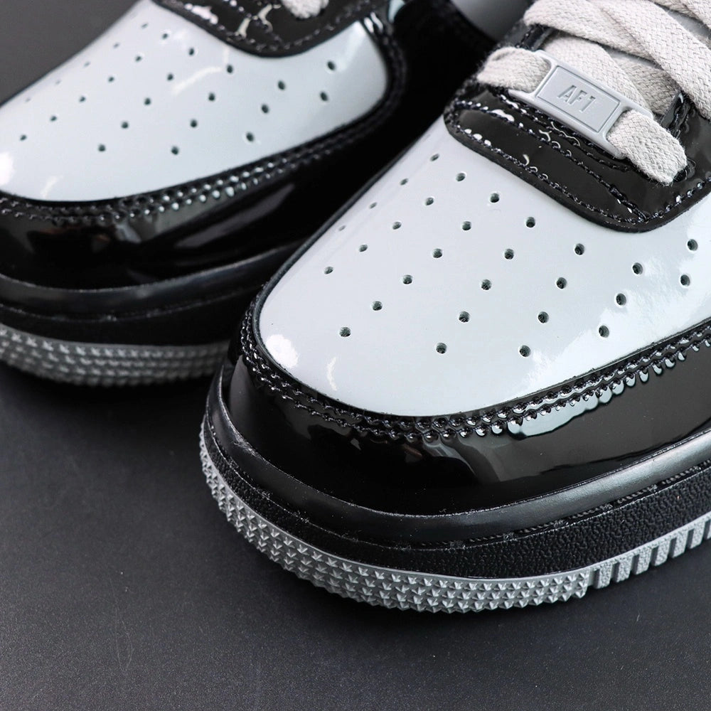 Central Cee x Air Force 1 Low Black White Smoke Grey 2026 - medial side profile