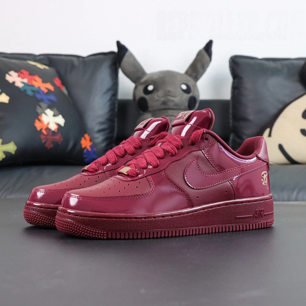 Central Cee x Air Force 1 Low Dark Beetroot UK Exclusive - medial side profile lifestyle
