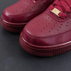 Central Cee x Air Force 1 Low Dark Beetroot UK Exclusive - heel signature logo close up