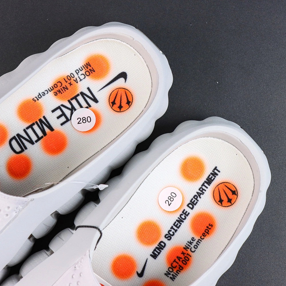 Drake NOCTA x Mind 001 Light Grey 2026 - Orange bubble outsole