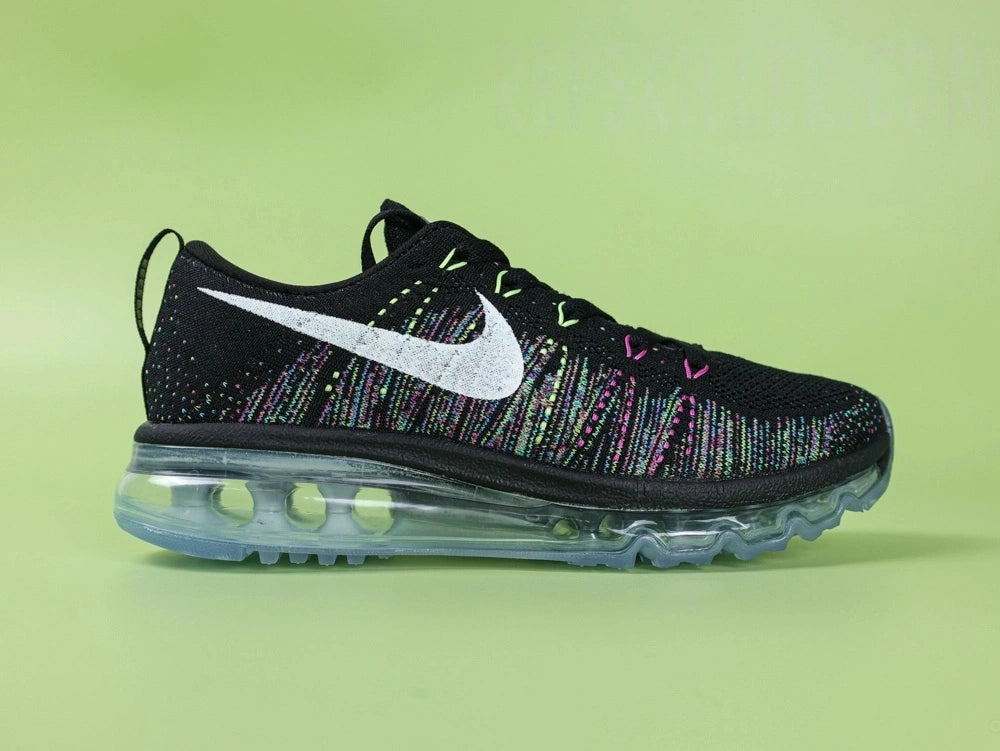 Nike Air Max Flyknit Black MultiColor - Swoosh Detail