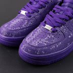 Kobe Bryant x Air Force 1 Low Court Purple - tongue Kobe logo overhead pair
