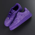 Kobe Bryant x Air Force 1 Low Court Purple - pair with black Nike box lifestyle
