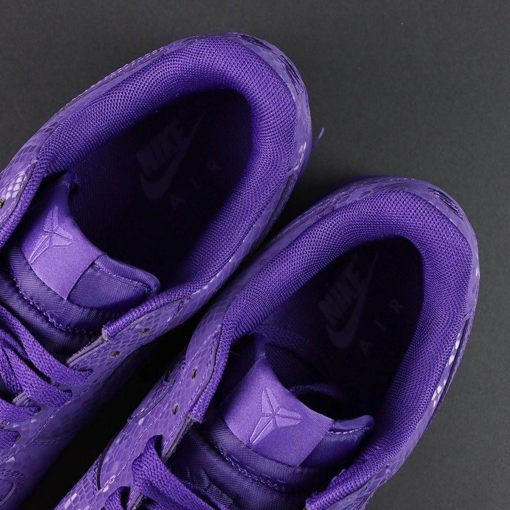 Kobe Bryant x Air Force 1 Low Court Purple - clean side profile with Pikachu