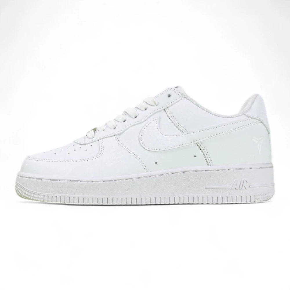 Kobe Bryant x Air Force 1 Low Forever White - clean lateral side profile