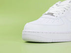 Kobe Bryant x Air Force 1 Low Forever White - FOREVER silver dubrae tongue close up