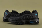 Nike Air Max 95 TT Black Laser Blue DZ4511-001 - Nike Shoebox Label Showing Style Code DZ4511 001 Black Sky Blue Colorway and EUR 39 Size