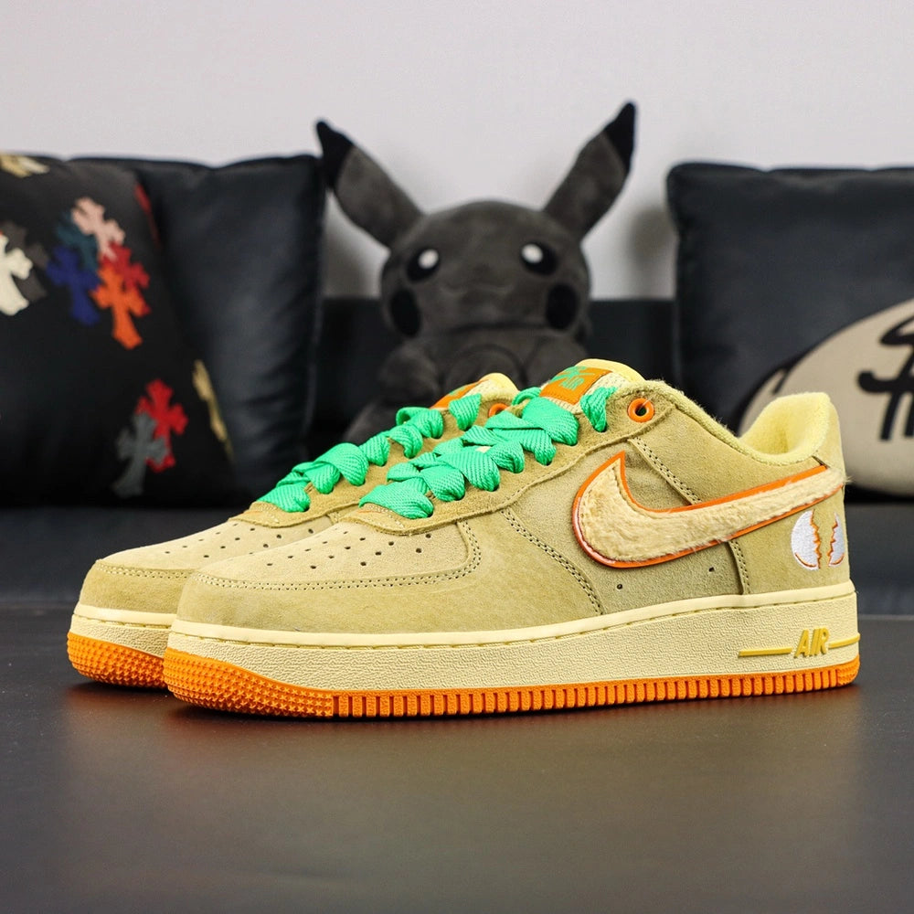 Air Force 1 DOAF Oregon Duck or Egg PE 2025 - medial side profile olive suede