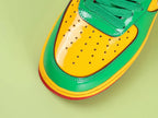 Nike Air Force 1 07 Lucky Green - pair overhead flat lay