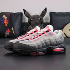 Air Max 95 Big Bubble Solar Red 2025 - Side View with Box