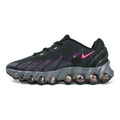 Air Max Dn8 Black Purple - Full Lateral Profile View on White Background Showing Black Upper Deep Purple Hex Mesh Panels Hot Pink 3D Swoosh and Translucent Grey Purple Dn8 Air Pods on Midsole