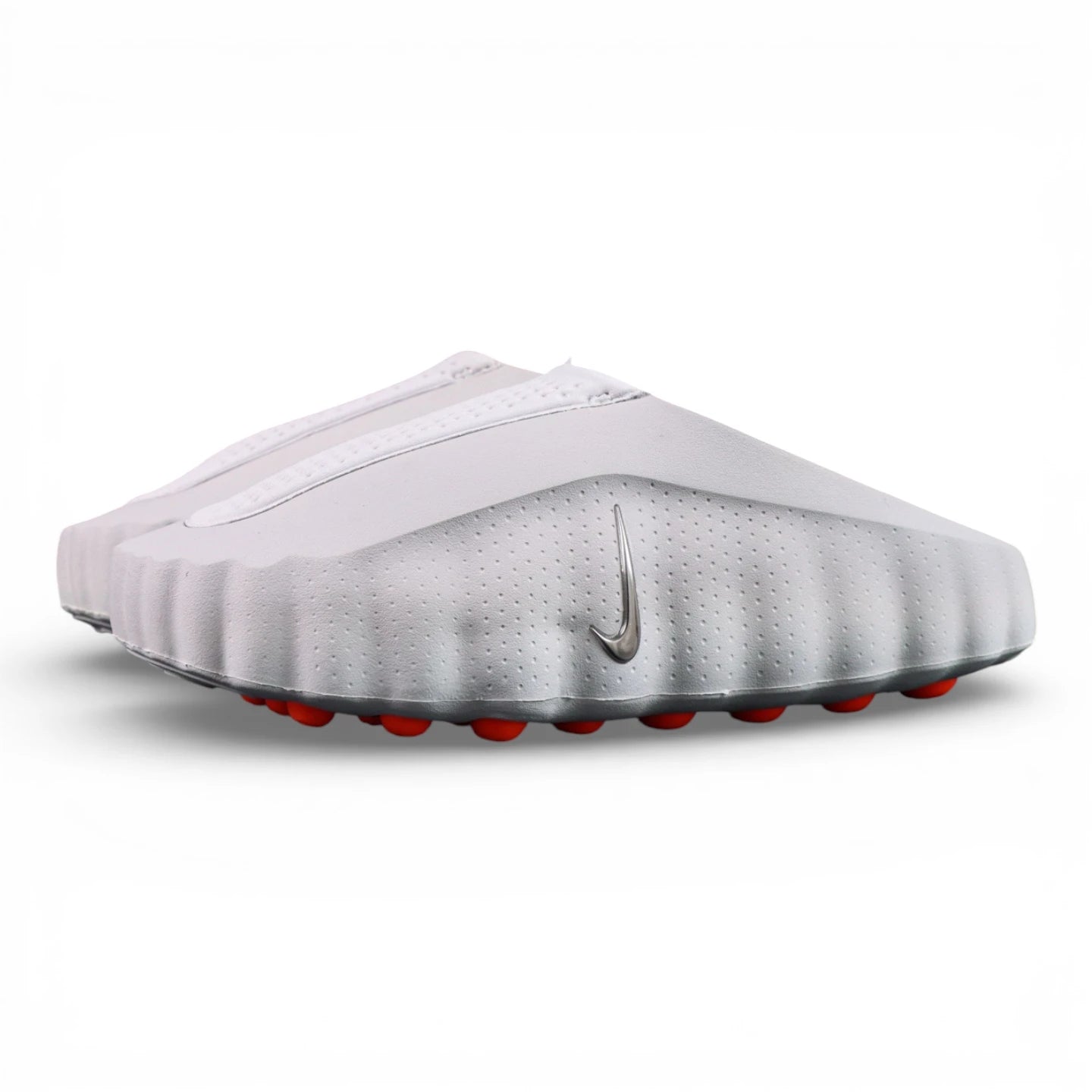 Mind 001 Mule Light Smoke Grey 2026 - Outsole orange bubble pods pair with Pikachu backdrop
