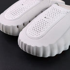 Mind 001 Mule Light Smoke Grey 2026 - NK MIND orange spray-dot insole top view
