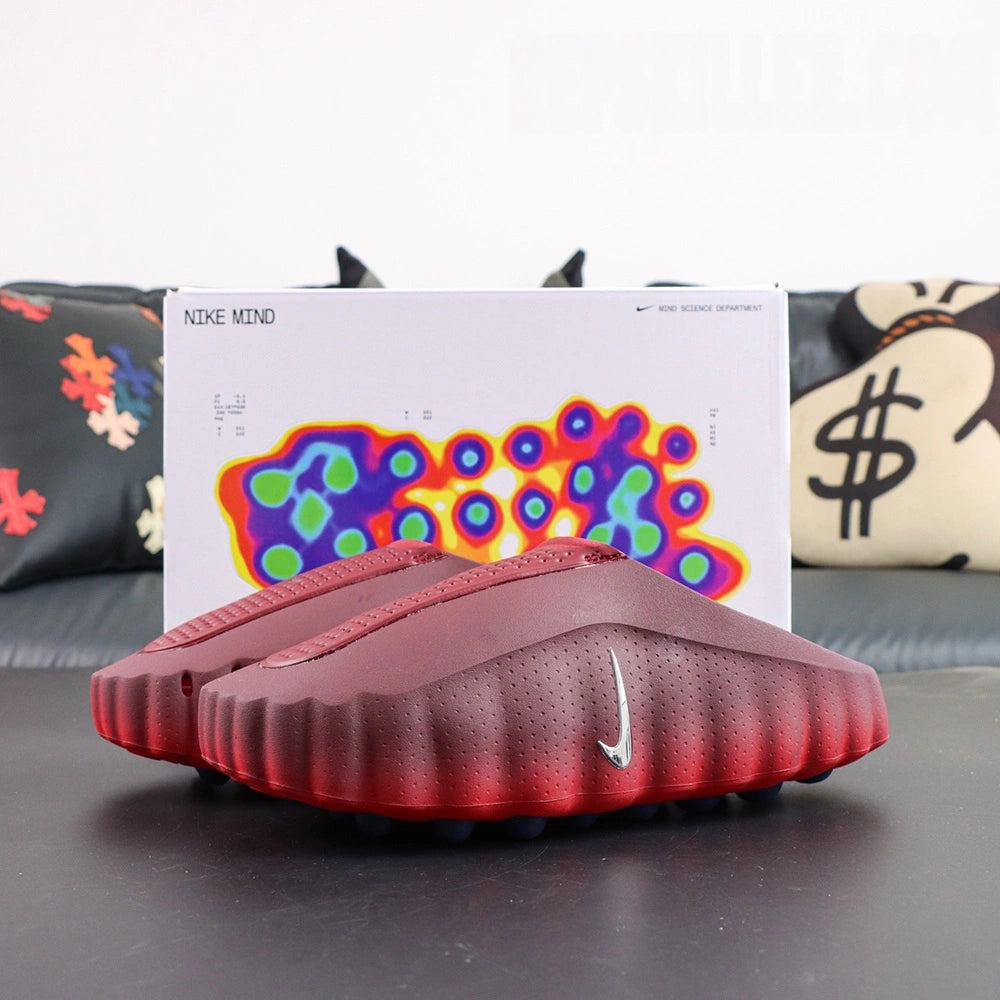 Mind 001 Mule Team Red 2026 - Outsole 25 navy bubble pods with sofa backdrop