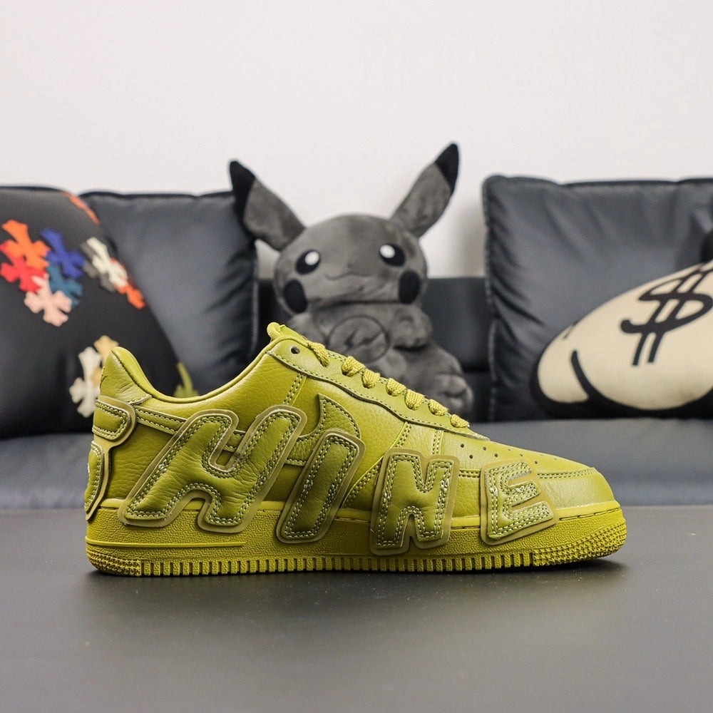 Nike x CPFM Air Force 1 Low Premium Moss - pair three quarter view lifestyle