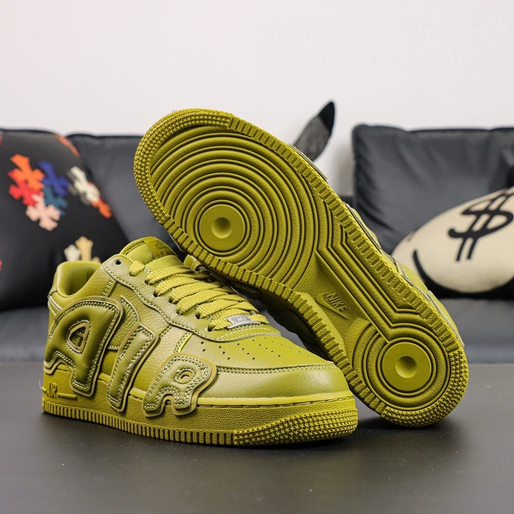 Nike x CPFM Air Force 1 Low Premium Moss - heel rear view pair