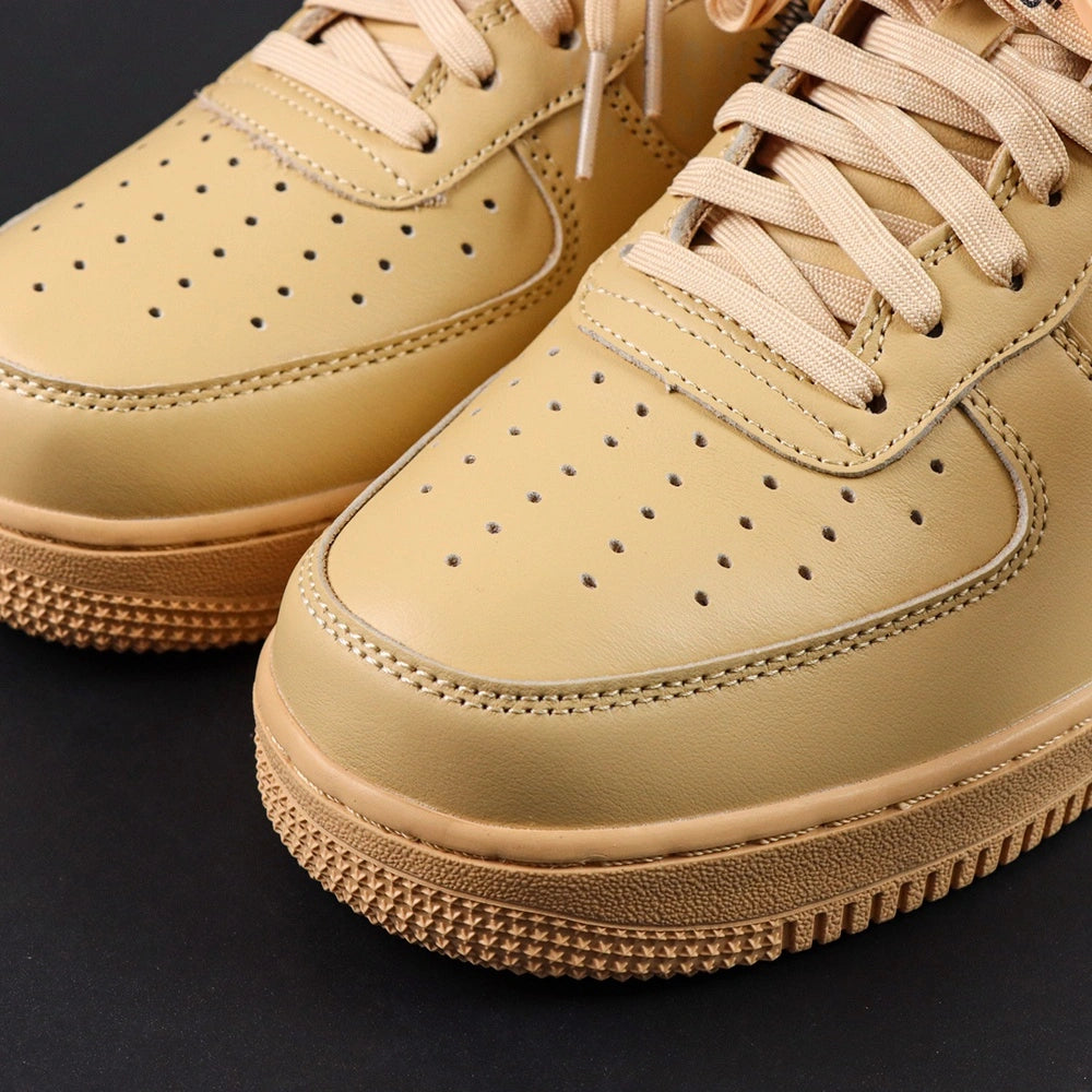 Off-White x Air Force 1 Low SP Sesame - pair overhead flat lay shoelaces tag AIR midsole